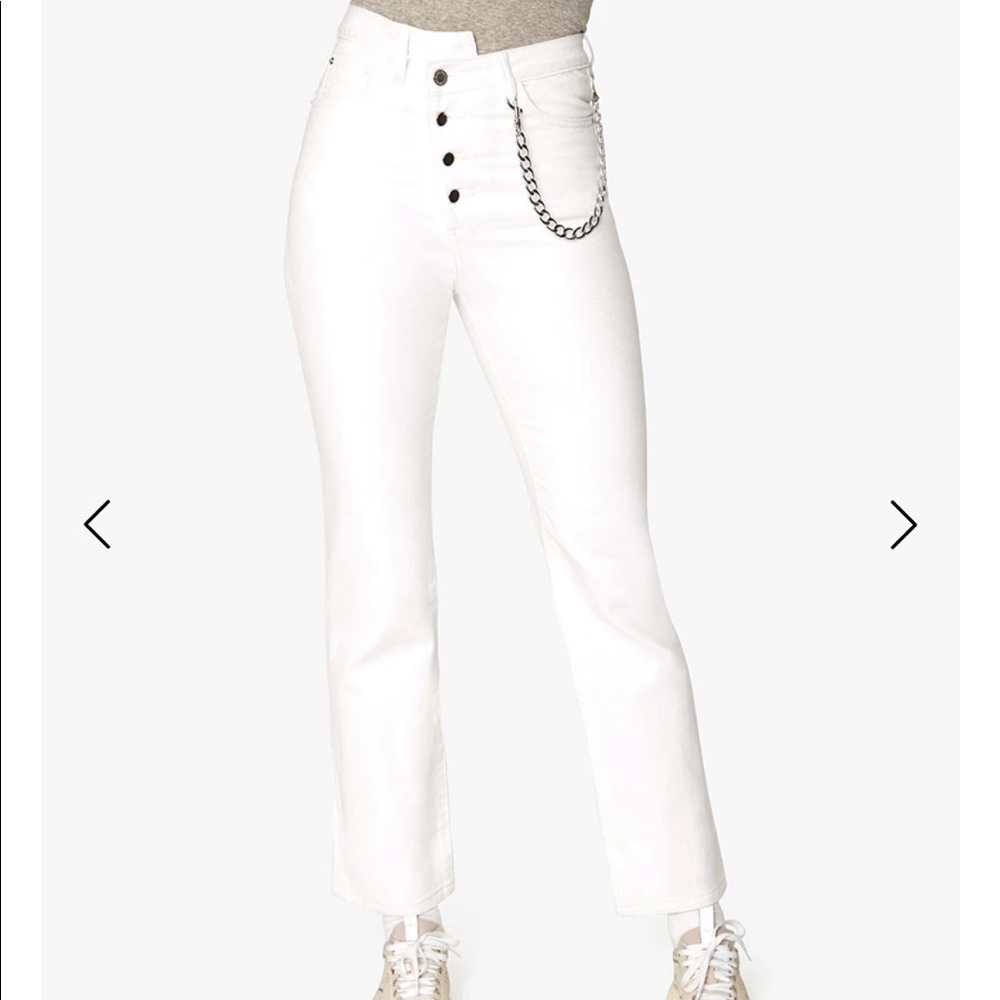 NWT!! WEWOREWHAT CROSSOVER STRAIGHT LEG JEAN